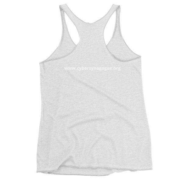 Womens racerback tank top heather white