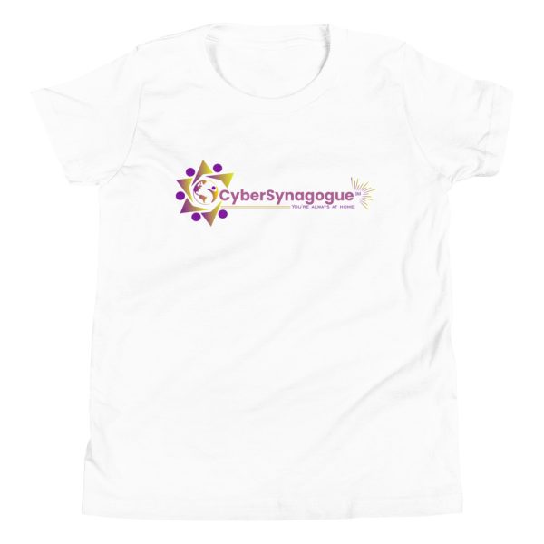 Youth staple tee white front