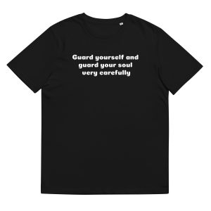 Unisex organic cotton t-shirt black front